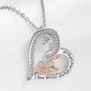 Wholesale Jewelry Love Rose Pendant Necklace Heart Shaped Copper Fashion Jewelry For Women