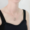 Wholesale Jewelry Love Rose Pendant Necklace Heart Shaped Copper Fashion Jewelry For Women
