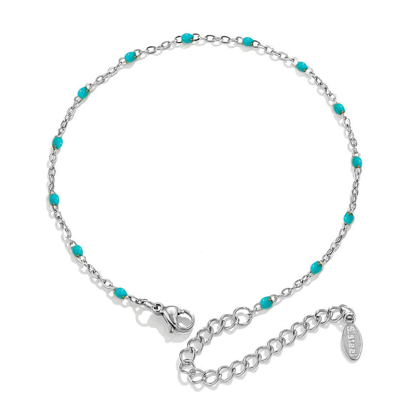 Wholesale Jewelry Lovely Geometric Titanium Steel Enamel Cross Beaded Bracelet With Electroplating