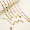 Wholesale Jewelry Lovely Geometric Titanium Steel Enamel Cross Beaded Bracelet With Electroplating