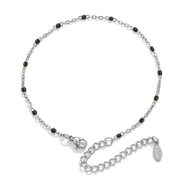 Wholesale Jewelry Lovely Geometric Titanium Steel Enamel Cross Beaded Bracelet With Electroplating