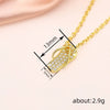 Wholesale Jewelry Lovely Style Copper Heart Water Drop Bell Shaped Microinlaid Zircon And Mixed Gemstone Setting O Word Chain Necklace For Women With Electroplating