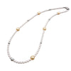 Wholesale Jewelry Maillard Style Geometric Imitation Pearls Handmade Long Sweater Chain Necklace For Women