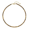 Wholesale Jewelry Maillard Style Natural Tiger Eye Stone Geometric Handmade Copper Pendant Necklace Set