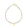 Wholesale Jewelry Maillard Style Tiger Eye Stone And Copper Handmade Geometric Pattern Necklace