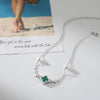 Wholesale Jewelry Malachite Four Leaf Clover Geometric Anklet 925 Sterling Silver Plating For Women