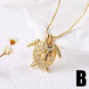 Wholesale Jewelry Marine Design Starfish Pearl Shell Pendant Necklace Copper Electroplated O Word Chain For Women