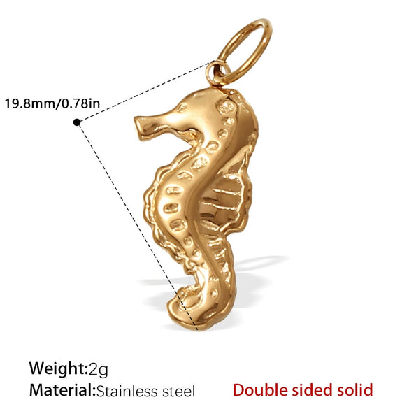 Wholesale Jewelry Marine Life Animal Zodiac 316L Stainless Steel Pendant Electroplated