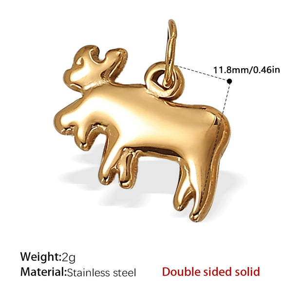 Wholesale Jewelry Marine Life Animal Zodiac 316L Stainless Steel Pendant Electroplated