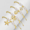 Wholesale Jewelry Marine Series Sea Turtle Starfish Copper Gold Plated Minimalist Bracelet Unisex