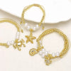Wholesale Jewelry Marine Series Sea Turtle Starfish Copper Gold Plated Minimalist Bracelet Unisex