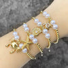 Wholesale Jewelry Marine Series Sea Turtle Starfish Copper Gold Plated Minimalist Bracelet Unisex