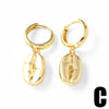 Wholesale Jewelry Marine Series Whale Shell Conch Pendant Earrings For Women Copper Electroplated