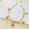 Wholesale Jewelry Marine Style Commute Starfish Dolphin Shell 201 Stainless Steel Gold Plated Anklet