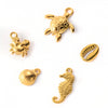 Wholesale Jewelry Marine Style Stainless Steel Turtle Seahorse Shell Crab Pendant Jewelry Accessories Electroplated