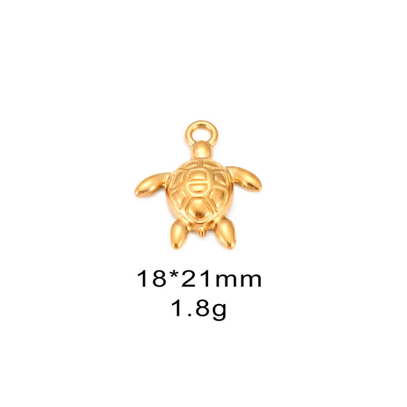 Wholesale Jewelry Marine Style Stainless Steel Turtle Seahorse Shell Crab Pendant Jewelry Accessories Electroplated