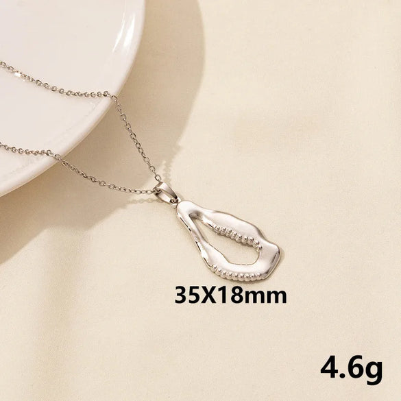 Wholesale Jewelry Marine Style Starfish Conch Shell 304 Stainless Steel Chain Pendant Necklace