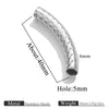 Wholesale Jewelry Material Stainless Steel Plated 18K Color Retaining Embossed Tube Beads With Totem Pattern Handmade Accessories