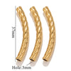 Wholesale Jewelry Material Stainless Steel Plated 18K Color Retaining Embossed Tube Beads With Totem Pattern Handmade Accessories