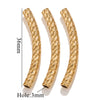 Wholesale Jewelry Material Stainless Steel Plated 18K Color Retaining Embossed Tube Beads With Totem Pattern Handmade Accessories