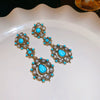 Wholesale Jewelry Medieval Vintage Style Round Imitation Pearl And Alloy Electroplated Earrings And Clavicle Chain Set