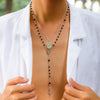 Wholesale Jewelry Men's Hip Hop Personality Geometric Copper Alloy Handmade Cross Pendant Necklace
