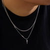 Wholesale Jewelry Men's Hiphop Style Alloy Geometric Pendant Necklace Handmade