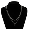 Wholesale Jewelry Men's Hiphop Style Alloy Geometric Pendant Necklace Handmade