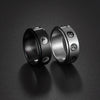 Wholesale Jewelry Men's Stainless Steel Rotating Decompression Ring With Letters Numbers Text Electroplated