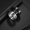 Wholesale Jewelry Men's Stainless Steel Rotating Decompression Ring With Letters Numbers Text Electroplated