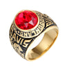 Wholesale Jewelry Men's Titanium Steel Geometric Military Ring With Anchor Design And Electroplating Treatment