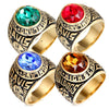 Wholesale Jewelry Men's Titanium Steel Geometric Military Ring With Anchor Design And Electroplating Treatment