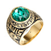 Wholesale Jewelry Men's Titanium Steel Geometric Military Ring With Anchor Design And Electroplating Treatment