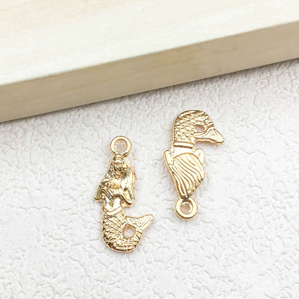 Wholesale Jewelry Mermaid Pendant Zinc Alloy Electroplated Diy Jewelry Accessories
