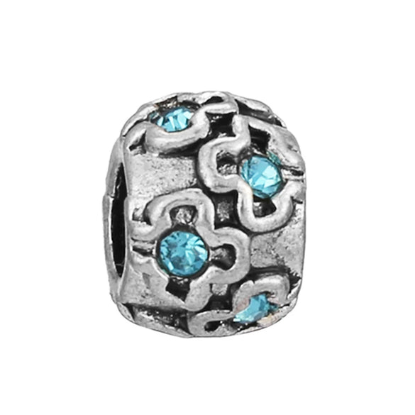 Wholesale Jewelry Metal Alloy Bracelet Accessories Doublesided Diamond Large Hole Beads Hand Ornaments Ocean Star Cutout Loose Beads With Totem Pattern Electroplating Treatment