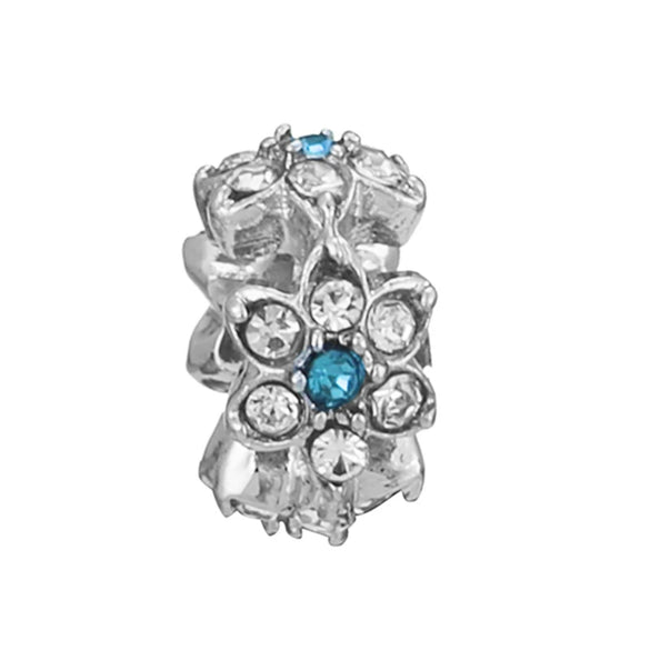 Wholesale Jewelry Metal Alloy Bracelet Accessories Doublesided Diamond Large Hole Beads Hand Ornaments Ocean Star Cutout Loose Beads With Totem Pattern Electroplating Treatment