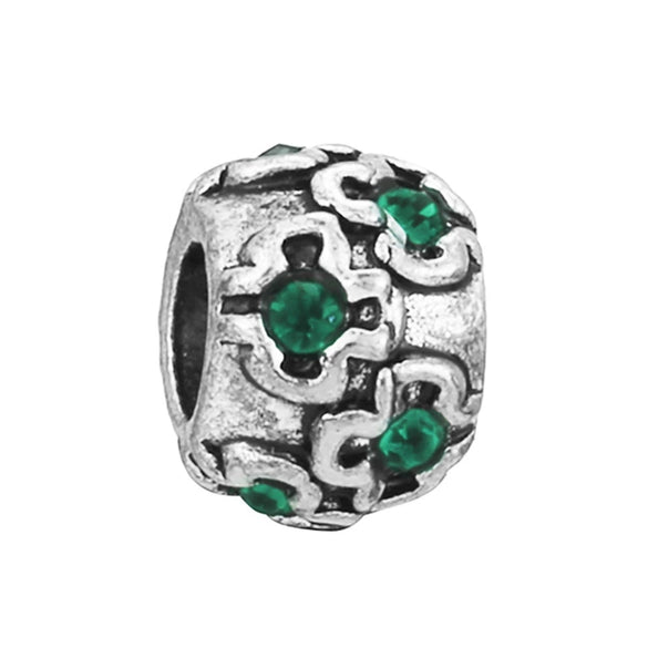 Wholesale Jewelry Metal Alloy Bracelet Accessories Doublesided Diamond Large Hole Beads Hand Ornaments Ocean Star Cutout Loose Beads With Totem Pattern Electroplating Treatment