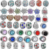 Wholesale Jewelry Metal Alloy Bracelet Accessories Doublesided Diamond Large Hole Beads Hand Ornaments Ocean Star Cutout Loose Beads With Totem Pattern Electroplating Treatment