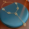 Wholesale Jewelry Metal Alloy Copper Geometric Letters Numbers Text Electroplating Clavicle Chain Necklace For Women