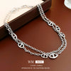 Wholesale Jewelry Metal Alloy Copper Geometric Letters Numbers Text Electroplating Clavicle Chain Necklace For Women