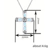 Wholesale Jewelry Metal Alloy Imitation Opal Geometric Zirconia Elegant Women's Necklace