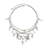 Wholesale Jewelry Metal Alloy Iron Chain Acrylic Beads Gravel Star Shape Electroplating Multilayer Stacked Tassel Necklace For Women