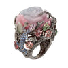 Wholesale Jewelry Metal Flower Electroplated Ring For Women