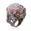Wholesale Jewelry Metal Flower Electroplated Ring For Women