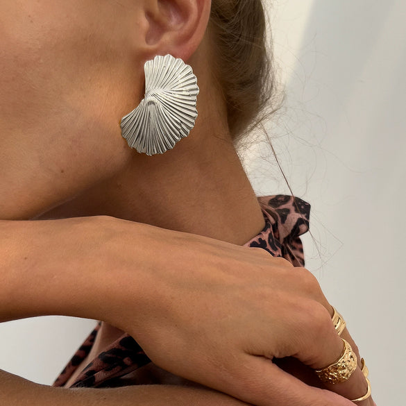 Wholesale Jewelry Metal Geometric Electroplating Highend Minimalist Women's Earrings