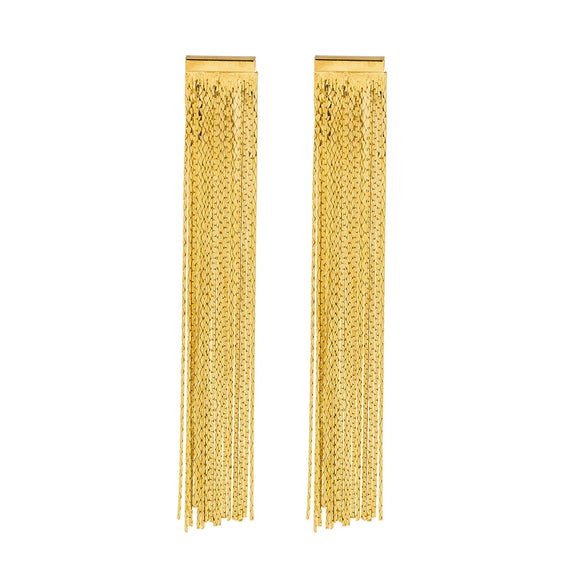 Wholesale Jewelry Metal Geometric Retro Tassel Earrings With Electroplating For Women