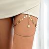 Wholesale Jewelry Metal Lace Elastic Belt Plastic Heart Pattern Women's Thigh Chain Leg Ring Leg Chain