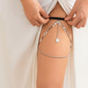 Wholesale Jewelry Metal Lace Elastic Belt Plastic Heart Pattern Women's Thigh Chain Leg Ring Leg Chain