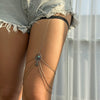 Wholesale Jewelry Metal Lace Elastic Belt Plastic Heart Pattern Women's Thigh Chain Leg Ring Leg Chain