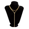 Wholesale Jewelry Metal Snake Bone Chain Geometric Style Electroplating Necklace For Women